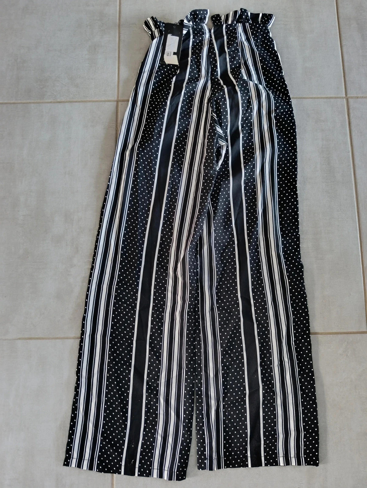 Black and white striped & polka dot Saint Genies flowy pants - Size 34 - New with tag – photo 5